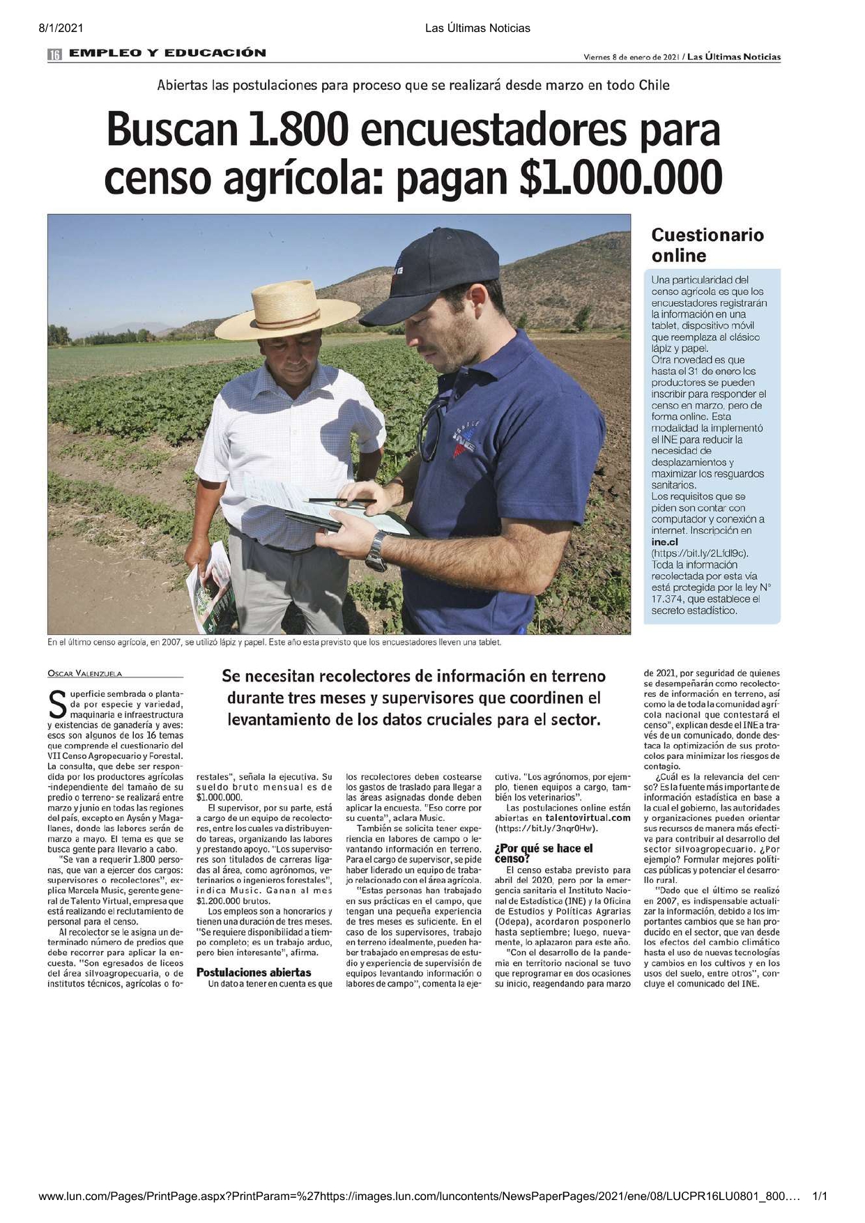 Censo Agropecuario y Forestal